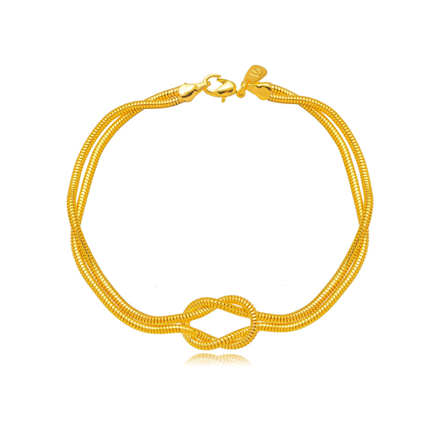 Chunky Mesh Knot Bracelet - 18k Gold Plated