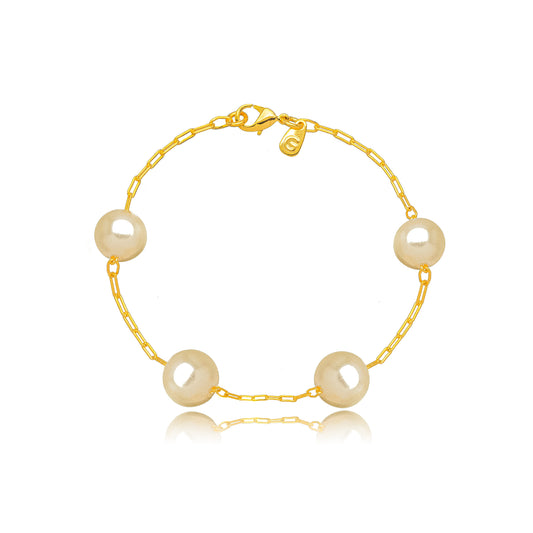 Pearls Bracelet - 18k Gold Plated