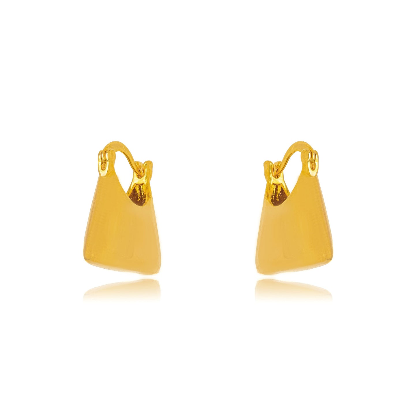 Padlock Hoop Earrings - 18k Gold Plated