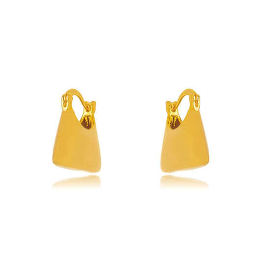 Padlock Hoop Earrings - 18k Gold Plated