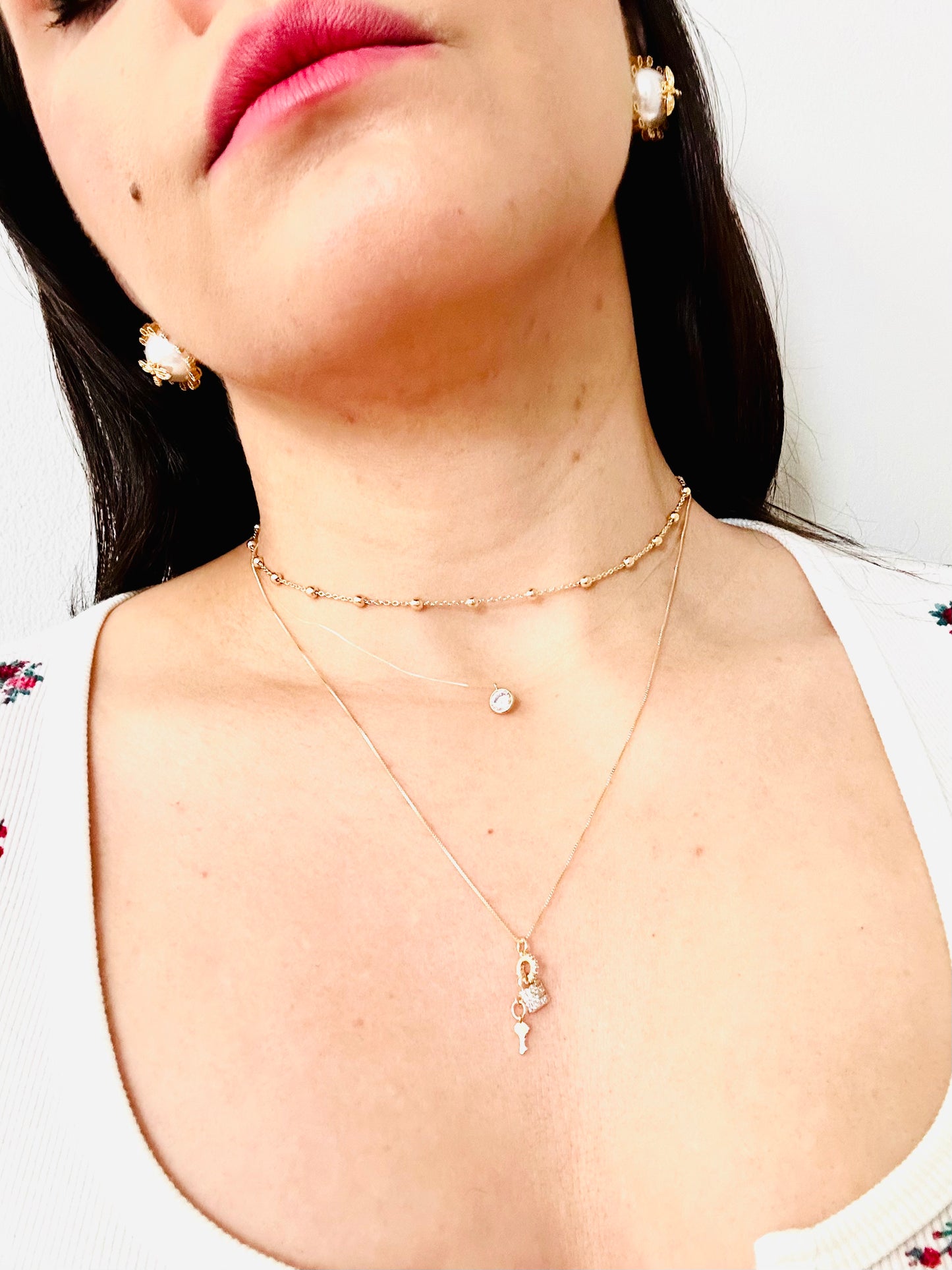 Flat Ball Chain Choker - 18k Gold Plated