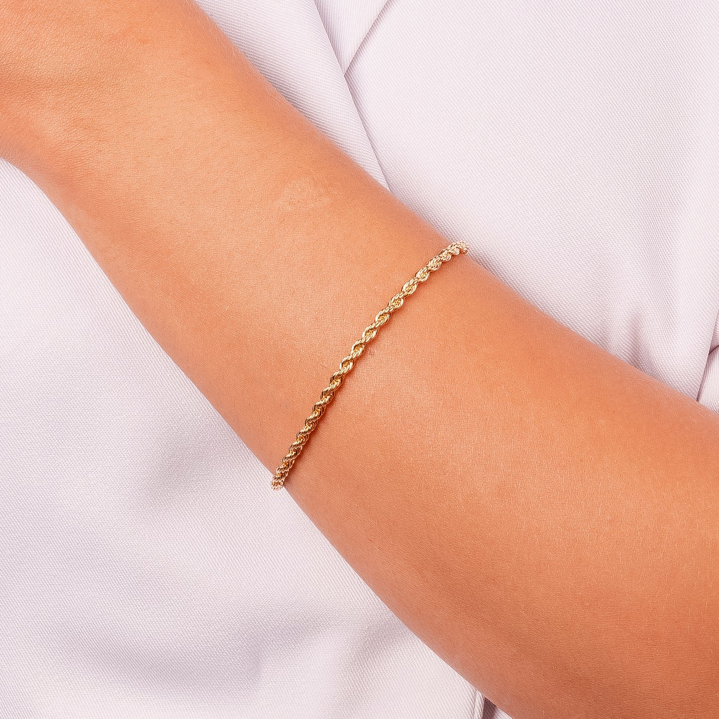 Rope Chain Bracelet - 18k Gold Plated