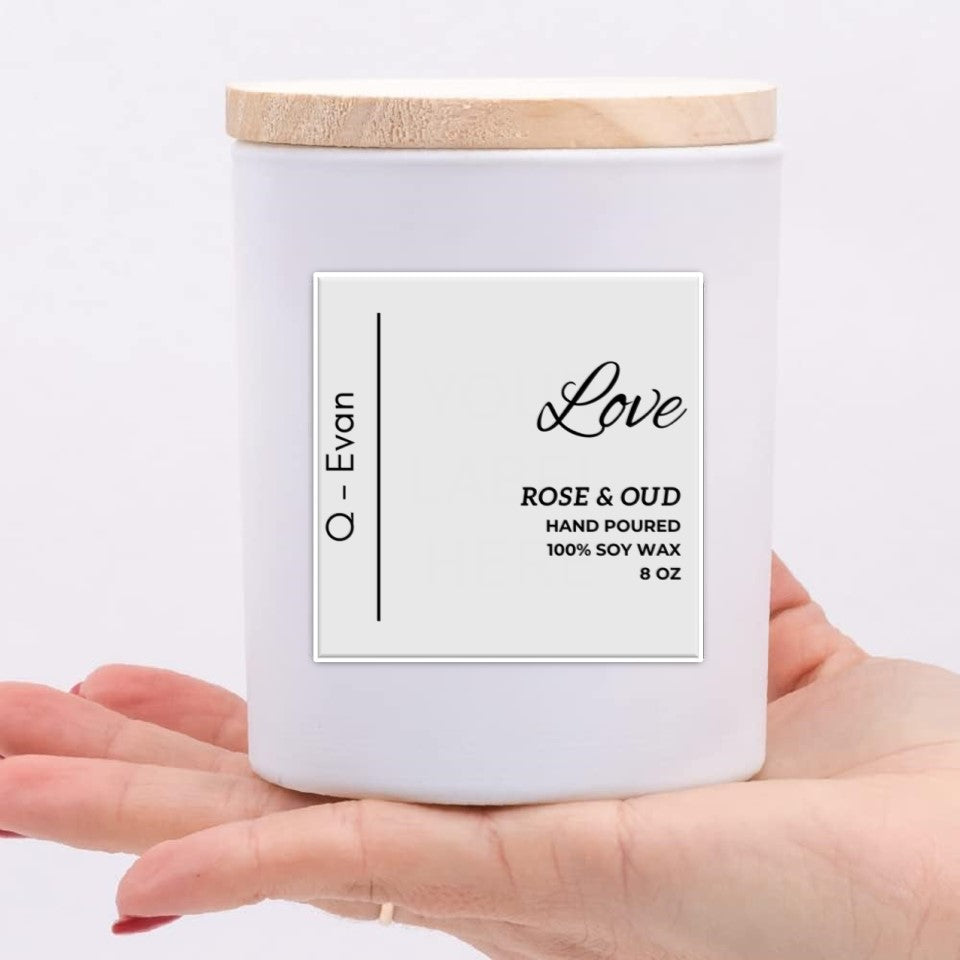 Love - Luxurious 8 oz Candle - Rose & Oud