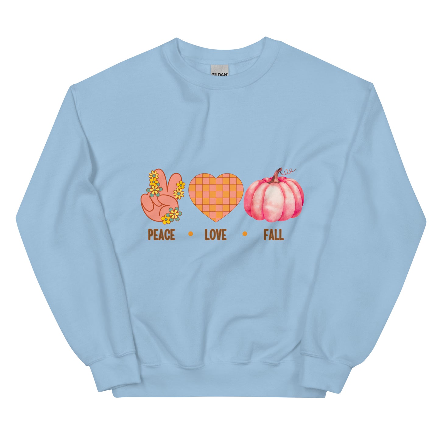 Peace, Love and Pumpkin Sweatshirt / Fall Outfit / Thanksgiving Sweatshirt / Unisex Sweatshirt