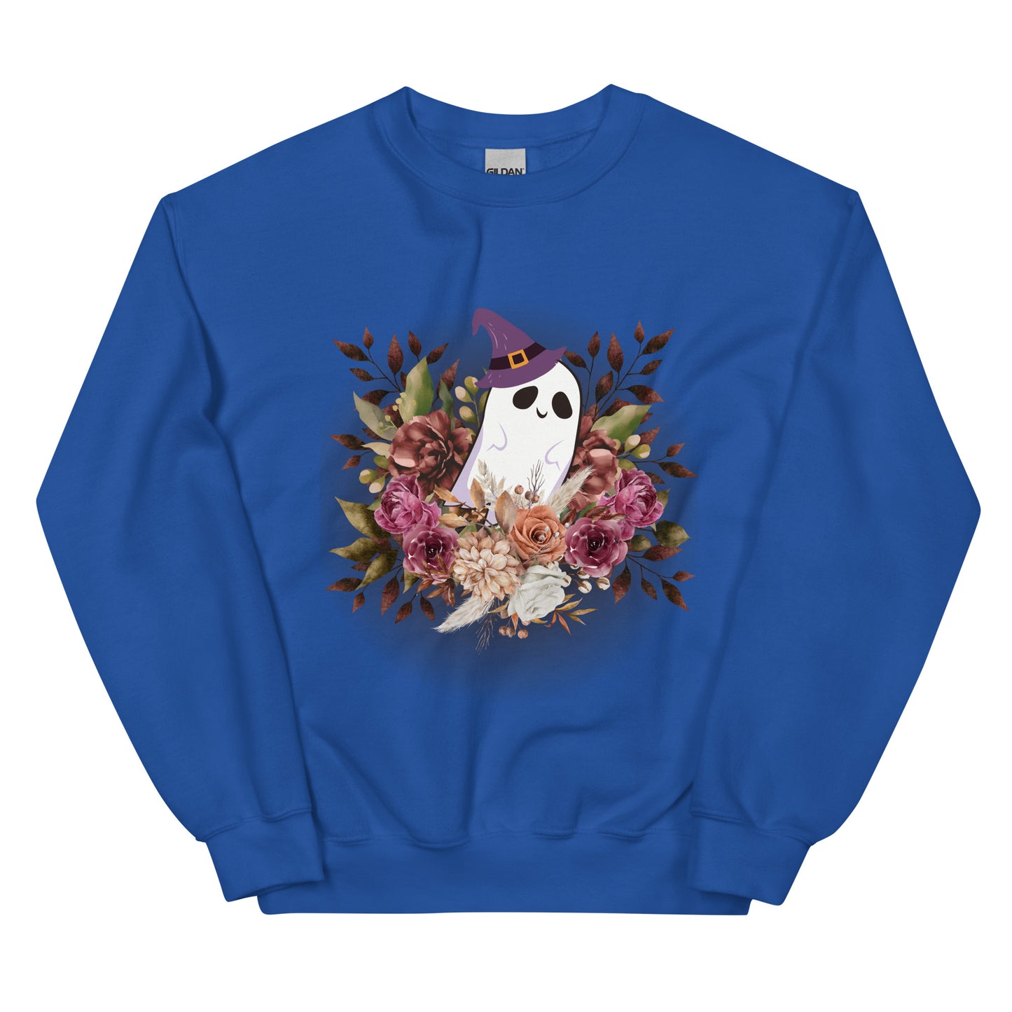 Floral Cute Ghost Sweatshirt / Halloween Sweatshirt / Fall Outfit / Spooky Season / Unisex Sweatshirt