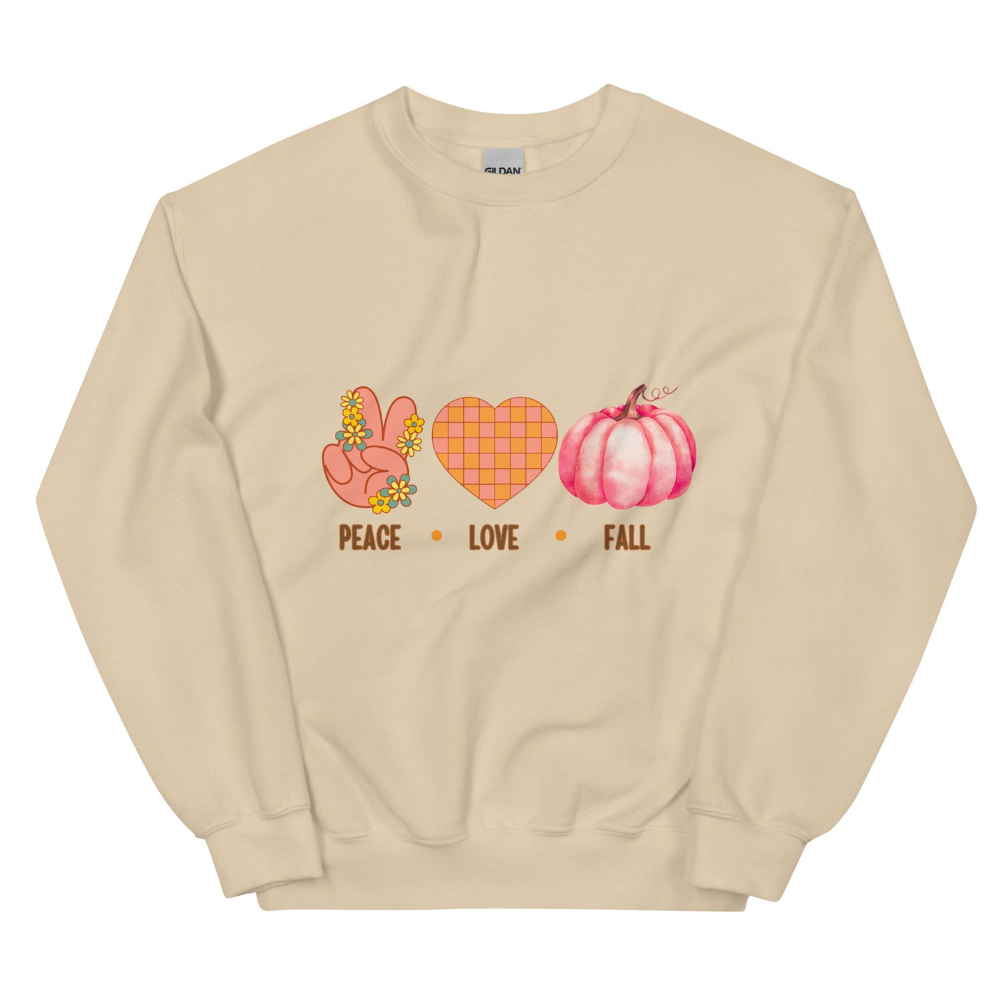 Peace, Love and Pumpkin Sweatshirt / Fall Outfit / Thanksgiving Sweatshirt / Unisex Sweatshirt