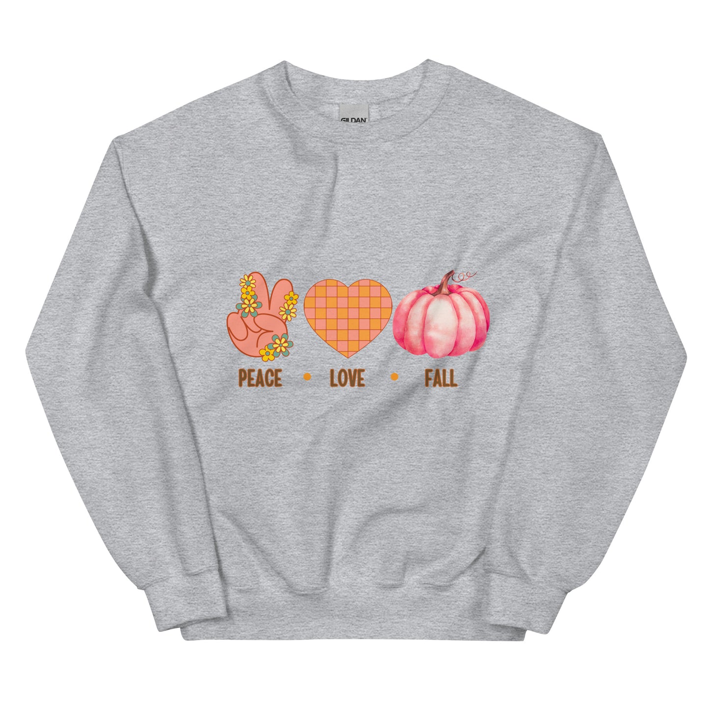 Peace, Love and Pumpkin Sweatshirt / Fall Outfit / Thanksgiving Sweatshirt / Unisex Sweatshirt