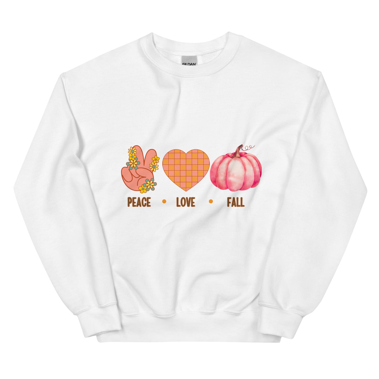 Peace, Love and Pumpkin Sweatshirt / Fall Outfit / Thanksgiving Sweatshirt / Unisex Sweatshirt